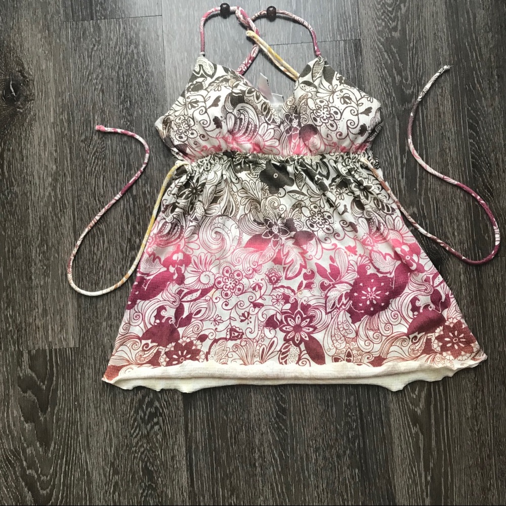 Self Esteem Ombré Criss-Cross Tank Top